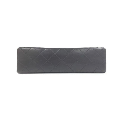 Chanel Vintage Classic Flap Petit Agneau Noir Double Rabat Quincaillerie Or 24 carats