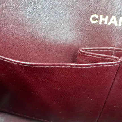 Chanel Vintage Classic Flap Petit Agneau Noir Double Rabat Quincaillerie Or 24 carats