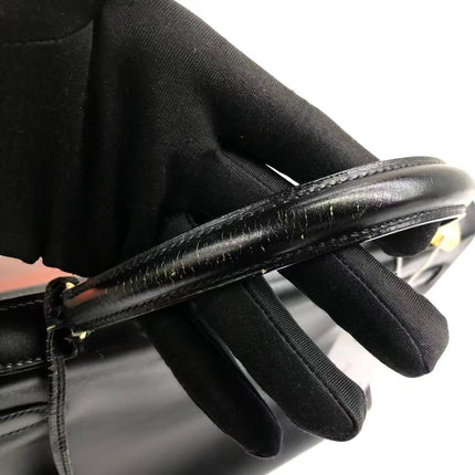 Hermès Kelly 32 Retourne 1979 Black Box Leather Gold Hardware With Strap