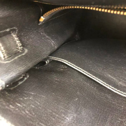 Hermès Kelly 32 Retourne 1979 Black Box Leather Gold Hardware With Strap