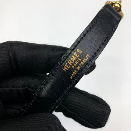 Hermès Kelly 32 Retourne 1979 Black Box Leather Gold Hardware With Strap
