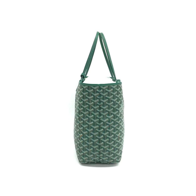 Goyard Saint Louis Tote PM Medium Green Printed Canvas 2018