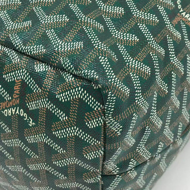 Goyard Saint Louis Tote PM Medium Green Printed Canvas 2018