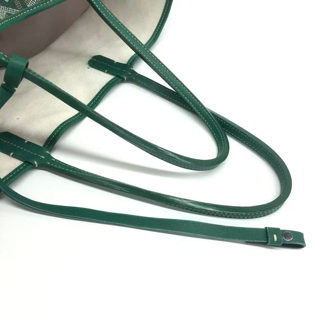 Goyard Saint Louis Tote PM Medium Green Printed Canvas 2018
