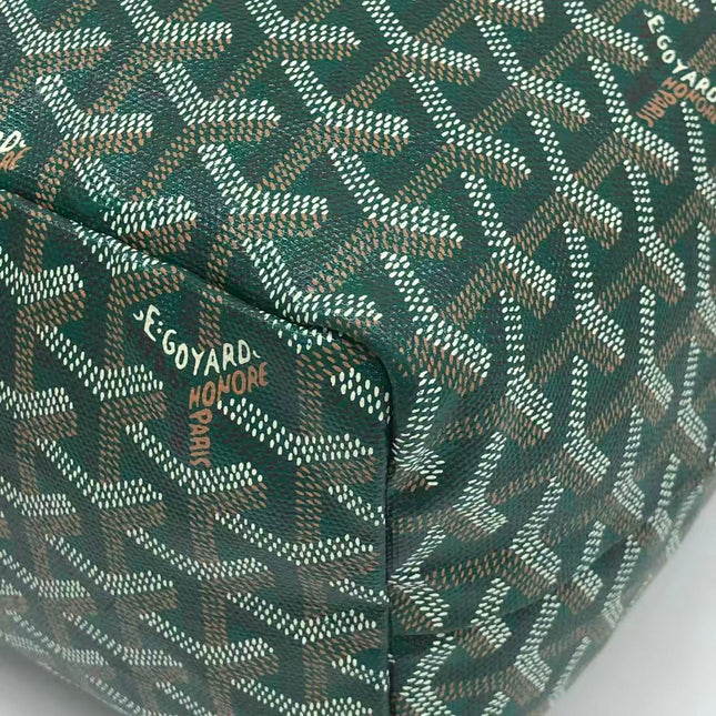 Goyard Saint Louis Tote PM Medium Green Printed Canvas 2018