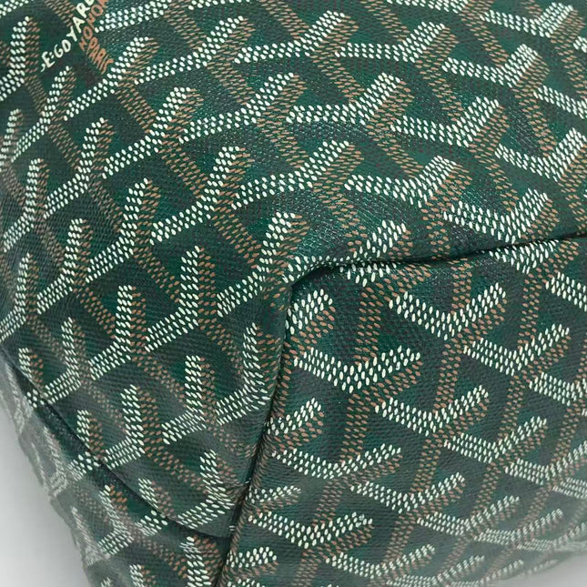 Goyard Saint Louis Tote PM Medium Green Printed Canvas 2018