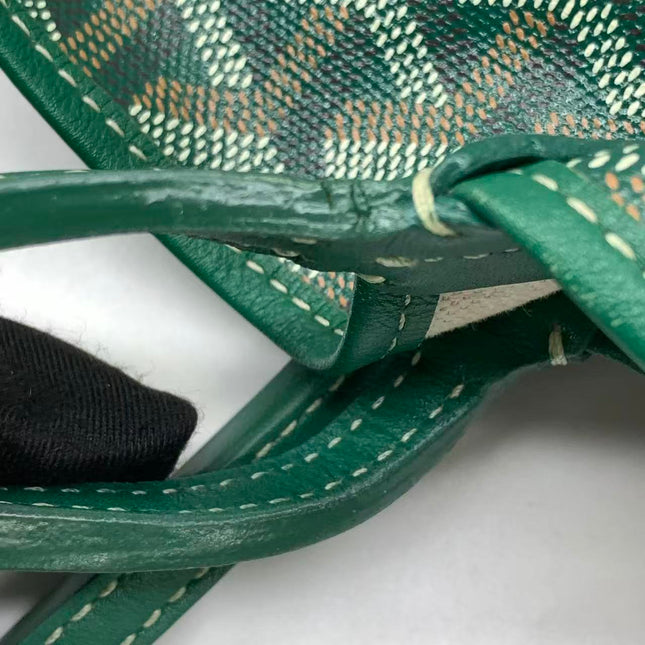 Goyard Saint Louis Tote PM Medium Green Printed Canvas 2018