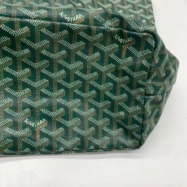 Goyard Saint Louis Tote PM Medium Green Printed Canvas 2018