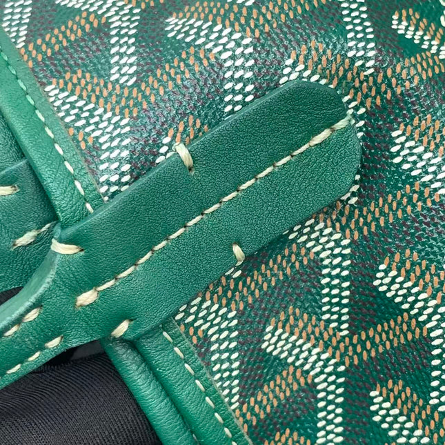 Goyard Saint Louis Tote PM Medium Green Printed Canvas 2018