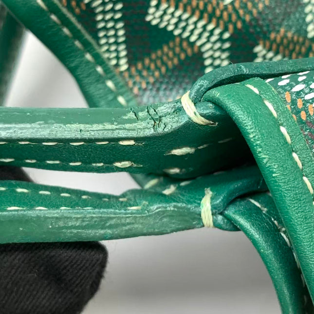 Goyard Saint Louis Tote PM Medium Green Printed Canvas 2018