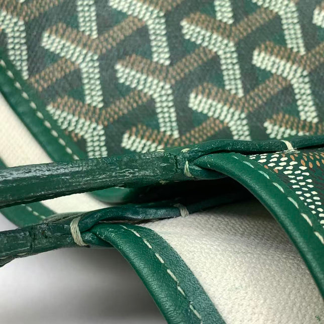 Goyard Saint Louis Tote PM Medium Green Printed Canvas 2018