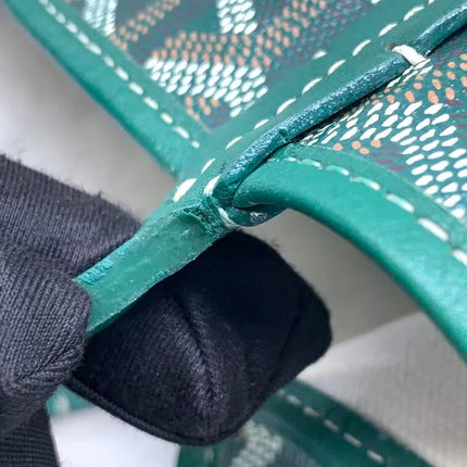 Goyard Saint Louis Tote PM Medium Green Printed Canvas 2018