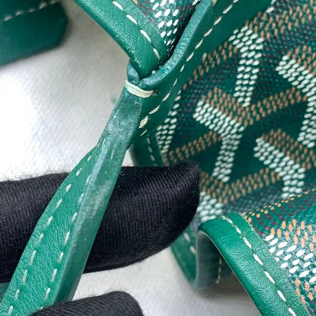 Goyard Saint Louis Tote PM Medium Green Printed Canvas 2018