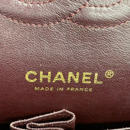 Chanel Classic Flap Medium Black Caviar Leather Double Flap Gold Hardware