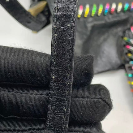 Sac Bandoulière Fendi Baguette Mini en Cuir Nappa Noir