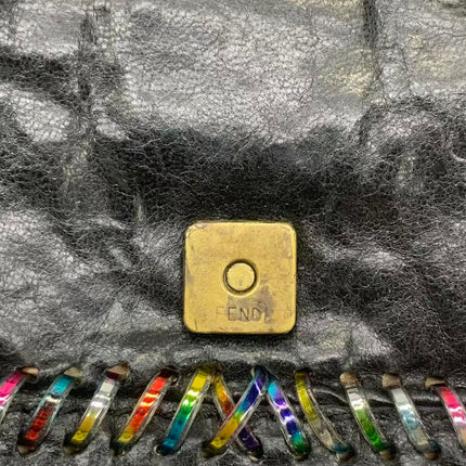 Sac Bandoulière Fendi Baguette Mini en Cuir Nappa Noir