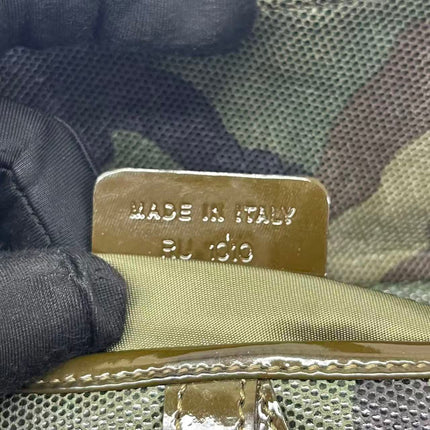 Christian Dior Vintage Saddle Bag Pixelated Calfskin Camouflage Shoulder Bag