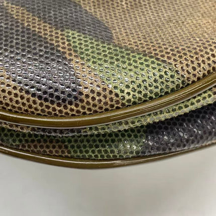 Christian Dior Vintage Saddle Bag Pixelated Calfskin Camouflage Shoulder Bag
