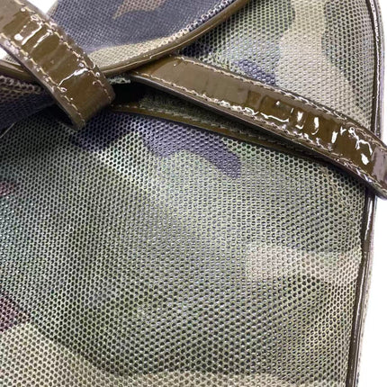 Christian Dior Vintage Saddle Bag Pixelated Calfskin Camouflage Shoulder Bag