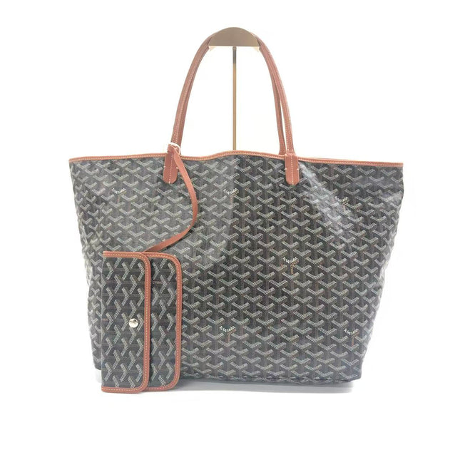 Goyard Saint Louis GM Tote Large Brown Goyardine Canvas 2016-Luxbags