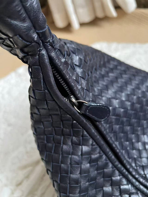 Bottega Veneta Hobo Maxi Midnight Navy Black leather Tiny Fringes 50cm