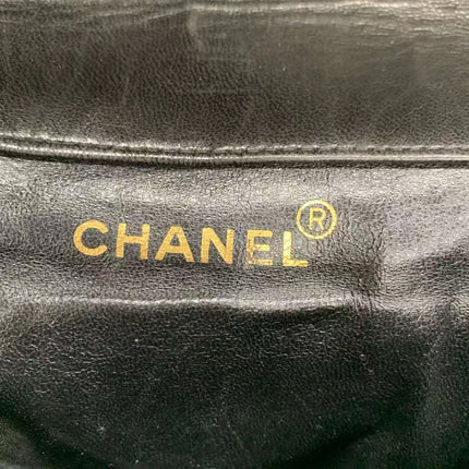 Chanel Vintage 1994-1996 Duma Backpack Black Lambskin Leather Gold Hardware