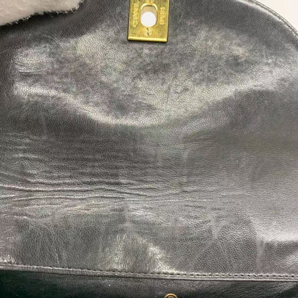 Chanel Vintage 1994-1996 Duma Backpack Black Lambskin Leather Gold Hardware