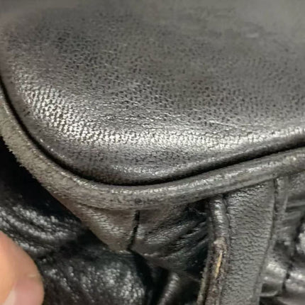 Chanel Vintage 1994-1996 Duma Backpack Black Lambskin Leather Gold Hardware