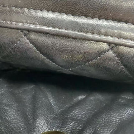 Chanel Vintage 1994-1996 Duma Backpack Black Lambskin Leather Gold Hardware