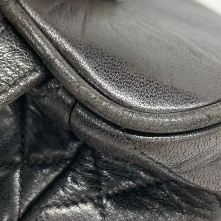 Chanel Vintage 1994-1996 Duma Backpack Black Lambskin Leather Gold Hardware