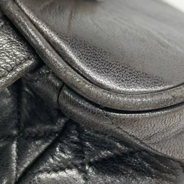 Chanel Vintage 1994-1996 Duma Backpack Black Lambskin Leather Gold Hardware