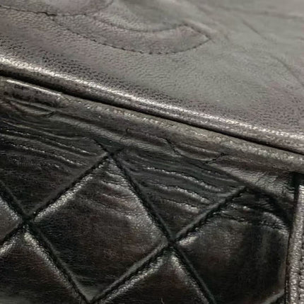 Chanel Vintage 1994-1996 Duma Backpack Black Lambskin Leather Gold Hardware