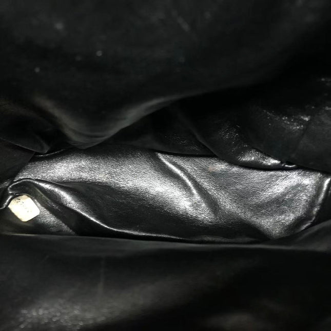 Chanel Vintage 1994-1996 Duma Backpack Black Lambskin Leather Gold Hardware