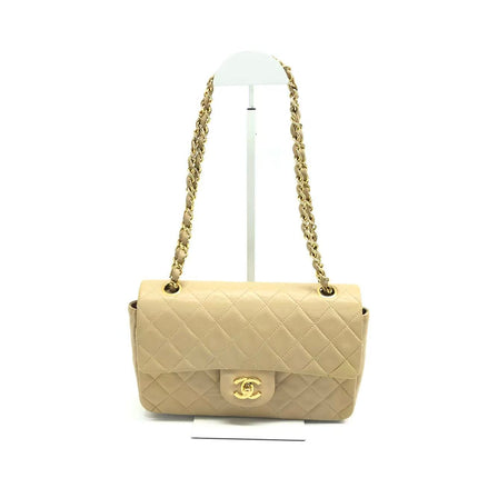 Chanel Classic Flap Medium Cuir d'agneau beige avec accastillage doré, 2009