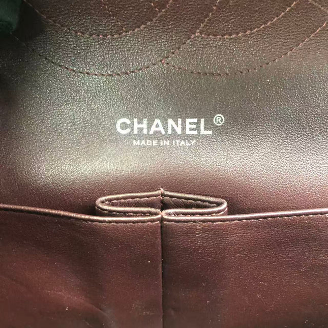 Chanel Classic Flap Jumbo Black Lambskin Leather Double Flap Silver Hardware 2013-2014