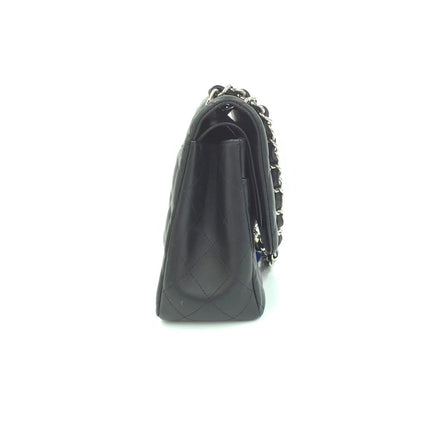Chanel Classic Flap Jumbo Black Lambskin Leather Double Flap Silver Hardware 2013-2014