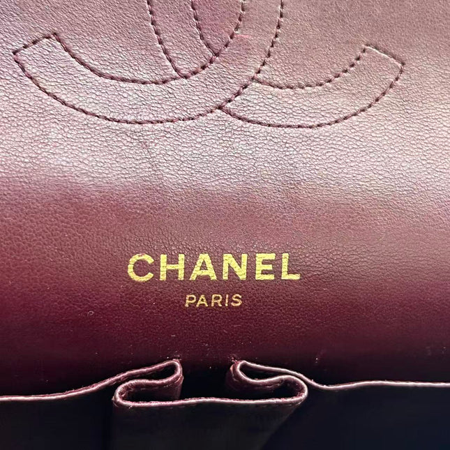 Chanel Classic Flap Vintage Black Lambskin Leather with Gold Hardware Chain Strap
