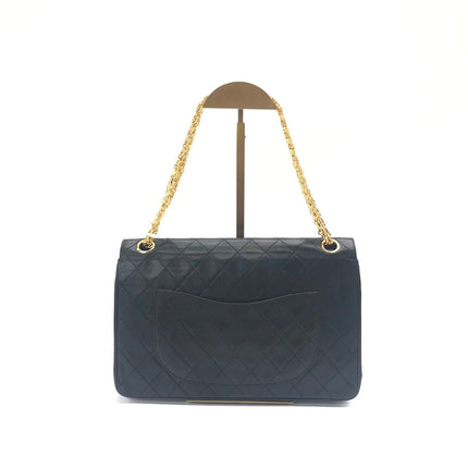 Chanel Classic Flap Vintage Black Lambskin Leather with Gold Hardware Chain Strap