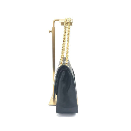 Chanel Classic Flap Vintage Black Lambskin Leather with Gold Hardware Chain Strap