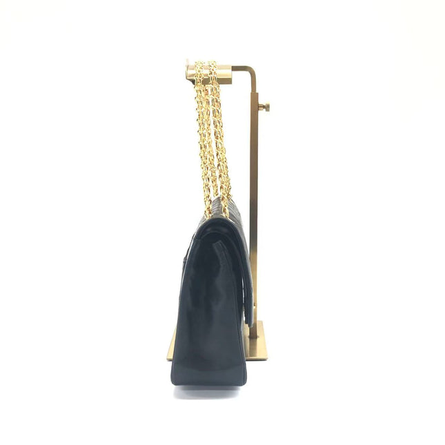 Chanel Classic Flap Vintage Black Lambskin Leather with Gold Hardware Chain Strap