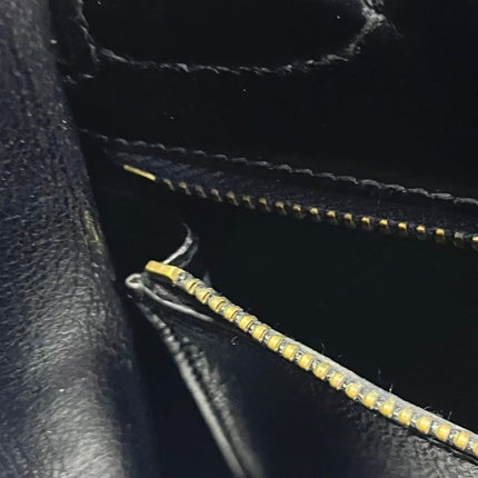 Hermes Kelly 32 Sellier Black Box Leather Gold HW 1989