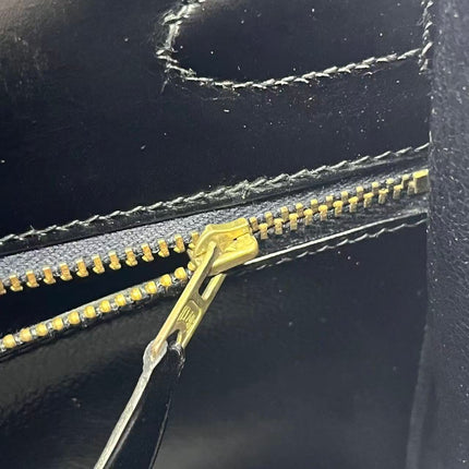 Hermes Kelly 32 Sellier Black Box Leather Gold HW 1989