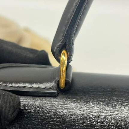 Hermes Kelly 32 Sellier Black Box Leather Gold HW 1989