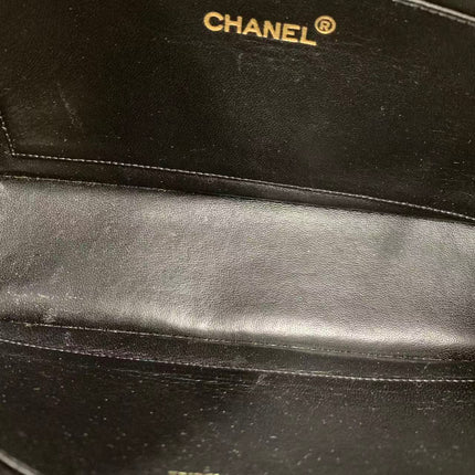 Chanel Matelasse Black Suede Gold Double Chain Coco Charm Medium Shoulder Bag