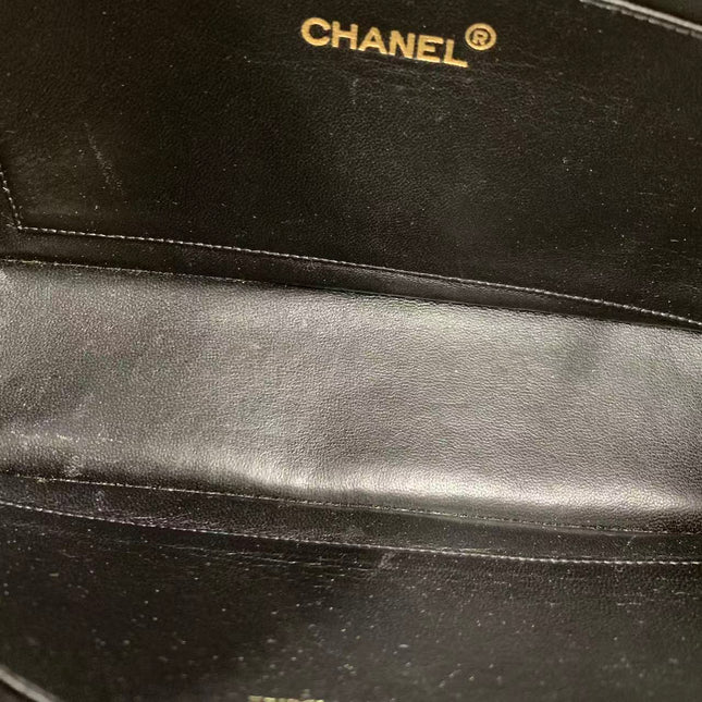 Chanel Matelasse Black Suede Gold Double Chain Coco Charm Medium Shoulder Bag
