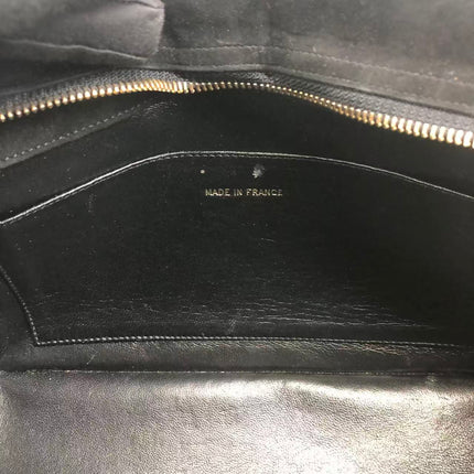 Chanel Matelasse Black Suede Gold Double Chain Coco Charm Medium Shoulder Bag