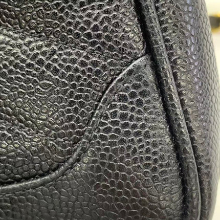 Chanel Vertical Mini Chevron Quilted Black Caviar Leather Crossbody Bag