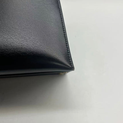 Hermes Kelly 32 Sellier Black Box Leather Gold HW 1989