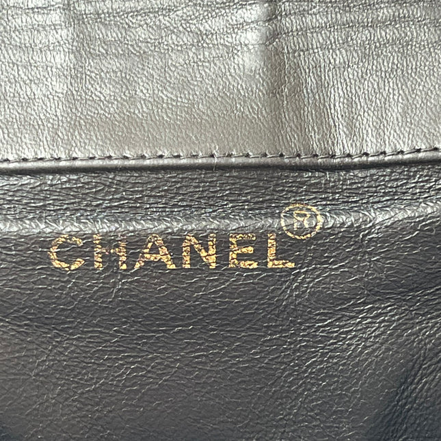Chanel Vintage 1994-1996 Duma Backpack Black Lambskin Leather Gold Hardware