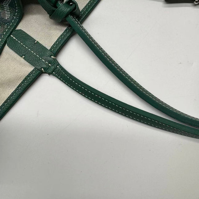 Goyard Saint Louis Tote GM Large 2019 Green Painted Canvas
